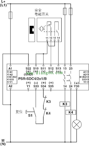 安全继电器原理及接法